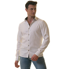 Gravity Homme Men's Long Sleeve Button Down / Dominic C4 - Flyclothing LLC