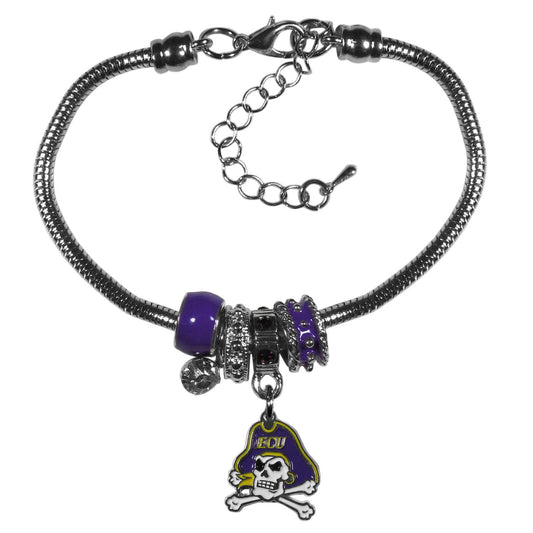 East Carolina Pirates Euro Bead Bracelet - Flyclothing LLC