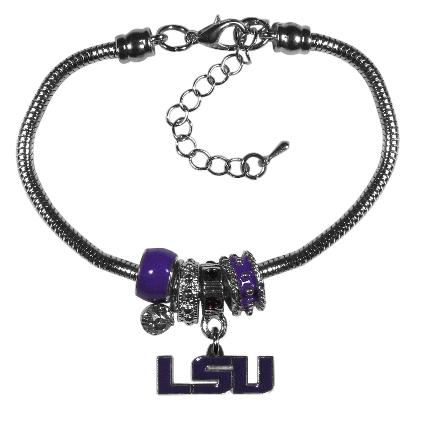 LSU Tigers Euro Bead Bracelet - Flyclothing LLC