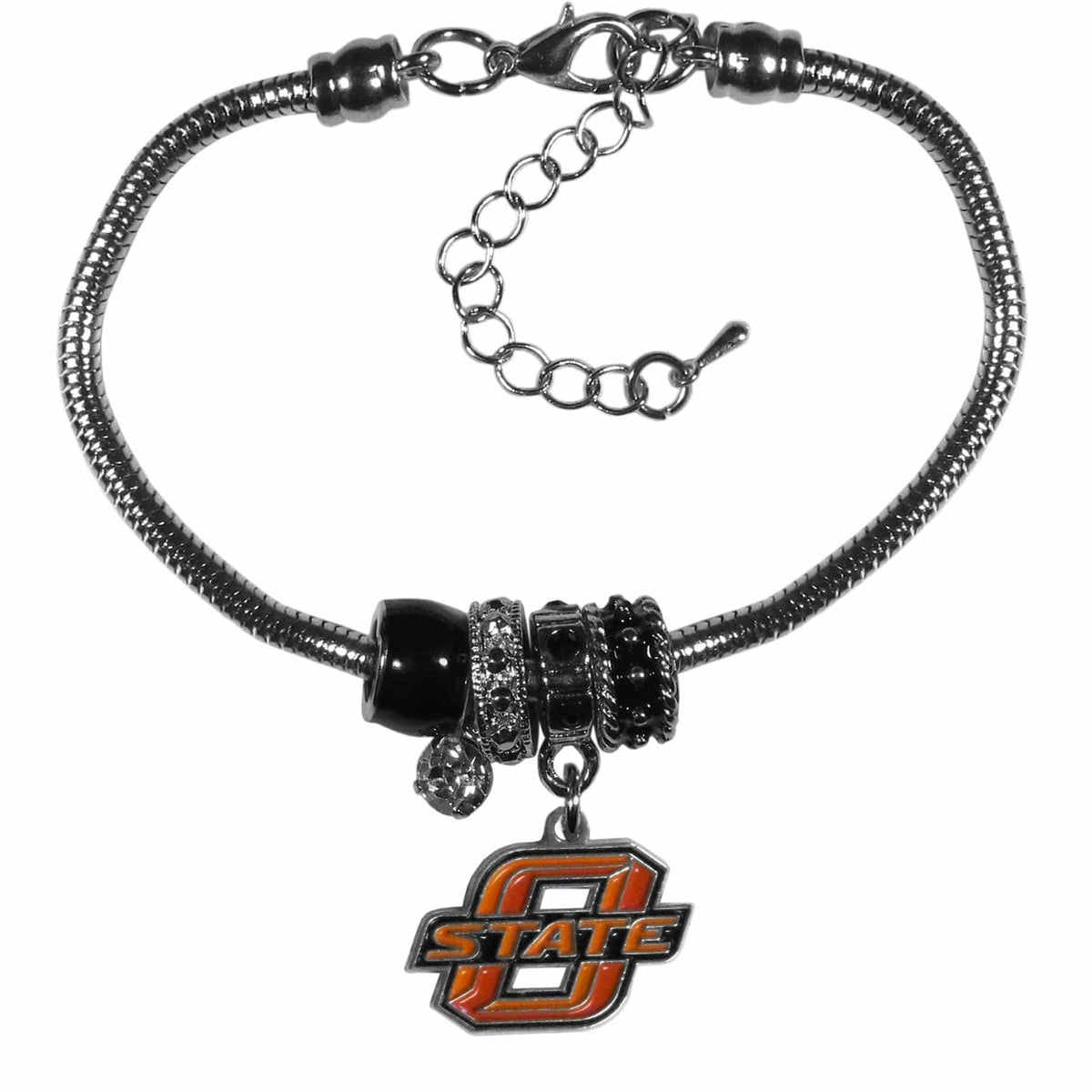 Oklahoma St. Cowboys Euro Bead Bracelet - Siskiyou Buckle