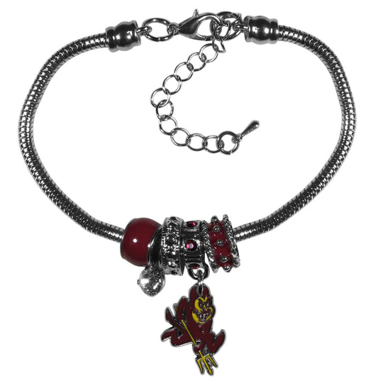 Arizona St. Sun Devils Euro Bead Bracelet - Flyclothing LLC