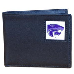 Kansas St. Wildcats Leather Bi-fold Wallet Packaged in Gift Box - Flyclothing LLC