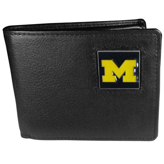 Michigan Wolverines Leather Bi-fold Wallet - Flyclothing LLC