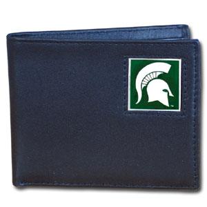 Michigan St. Spartans Leather Bi-fold Wallet - Flyclothing LLC