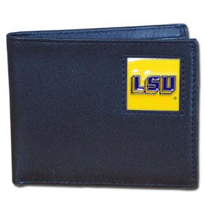 LSU Tigers Leather Bi-fold Wallet - Siskiyou Buckle