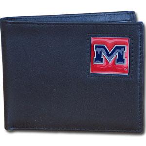 Mississippi Rebels Leather Bi-fold Wallet - Flyclothing LLC