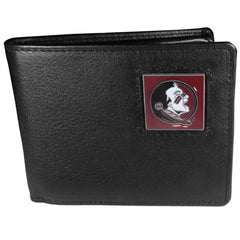 Florida St. Seminoles Leather Bi-fold Wallet Packaged in Gift Box - Flyclothing LLC