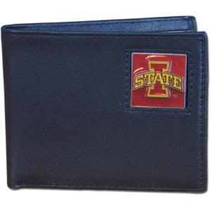 Iowa St. Cyclones Leather Bi-fold Wallet - Flyclothing LLC