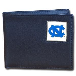 N. Carolina Tar Heels Leather Bi-fold Wallet - Flyclothing LLC