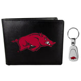 Arkansas Razorbacks Bi-fold Wallet & Steel Key Chain - Flyclothing LLC