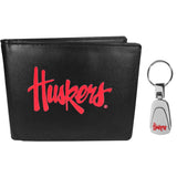 Nebraska Cornhuskers Bi-fold Wallet & Steel Key Chain - Flyclothing LLC