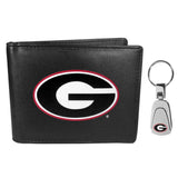 Georgia Bulldogs Bi-fold Wallet & Steel Key Chain - Flyclothing LLC