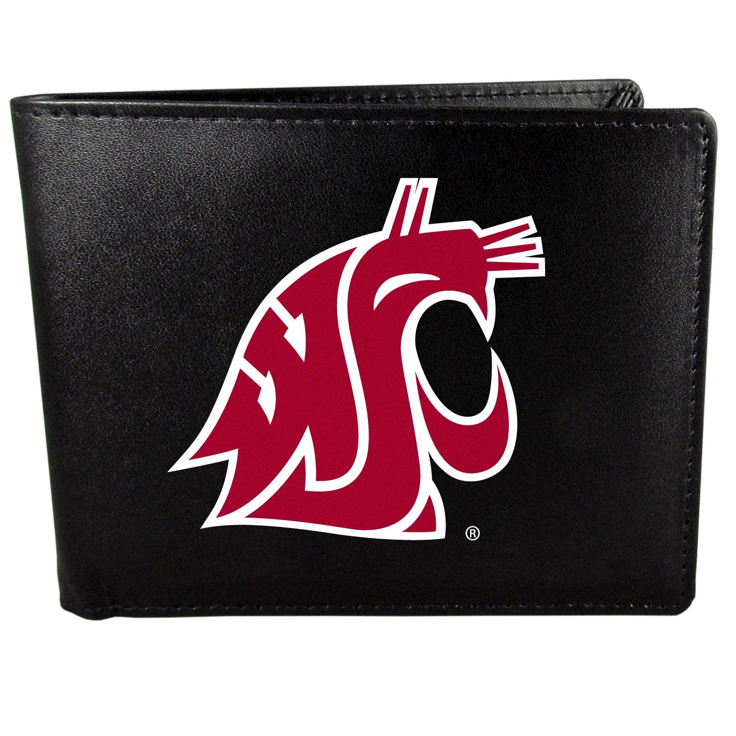 Washington St. Cougars Bi-fold Wallet Large Logo - Flyclothing LLC