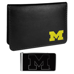 Michigan Wolverines Weekend Bi-fold Wallet & Black Money Clip - Flyclothing LLC