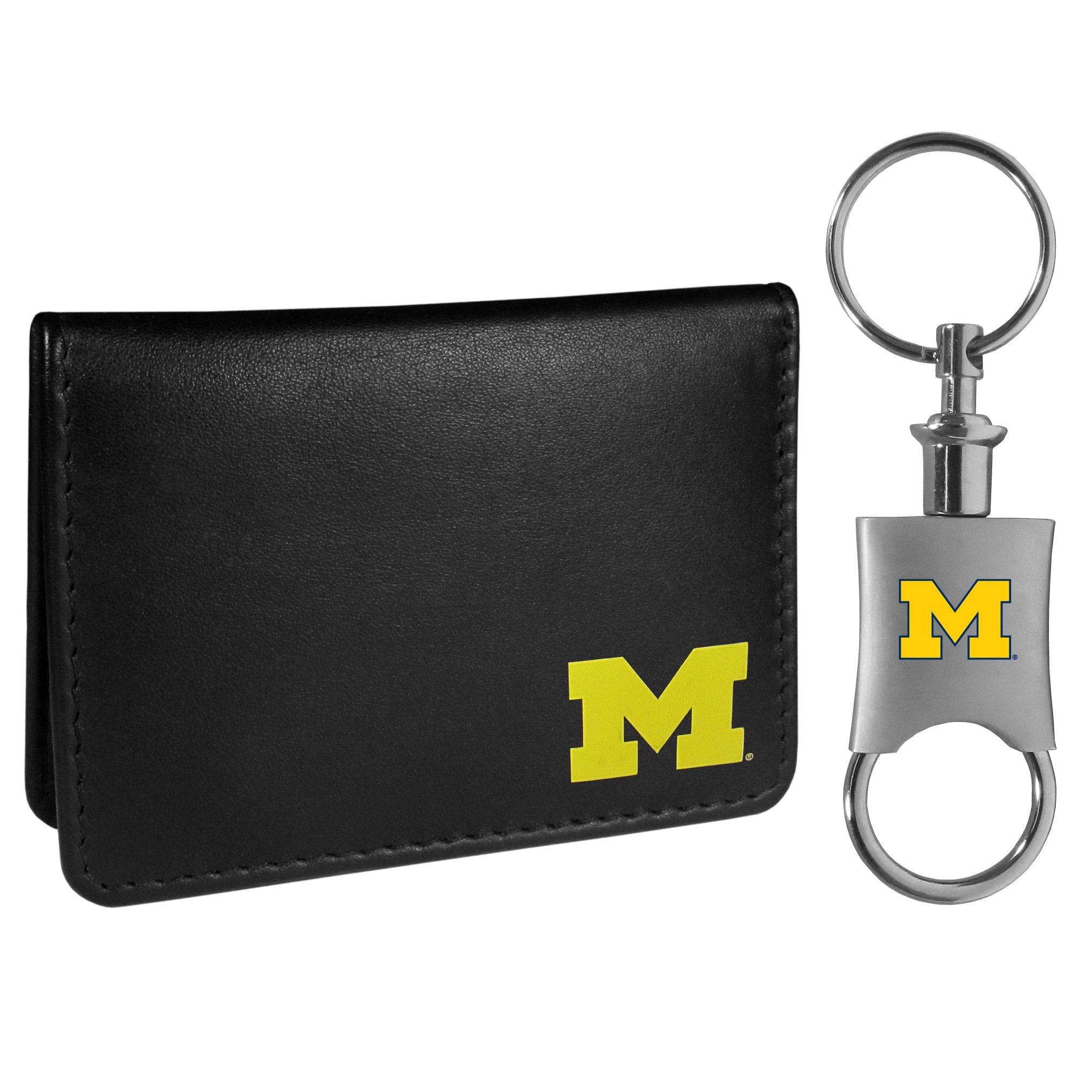 Michigan Wolverines Weekend Bi-fold Wallet & Valet Key Chain - Flyclothing LLC