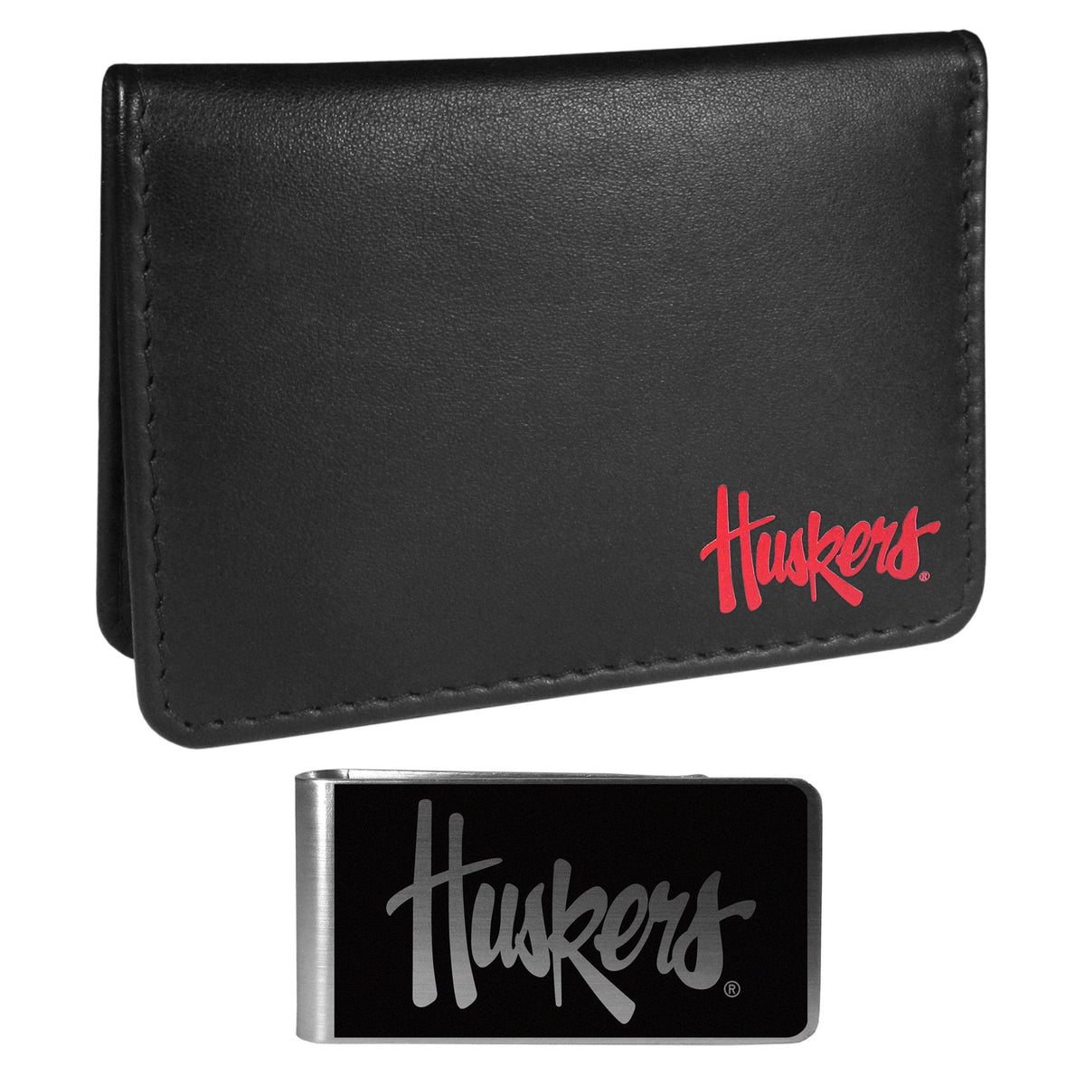 Nebraska Cornhuskers Weekend Bi-fold Wallet & Black Money Clip - Flyclothing LLC