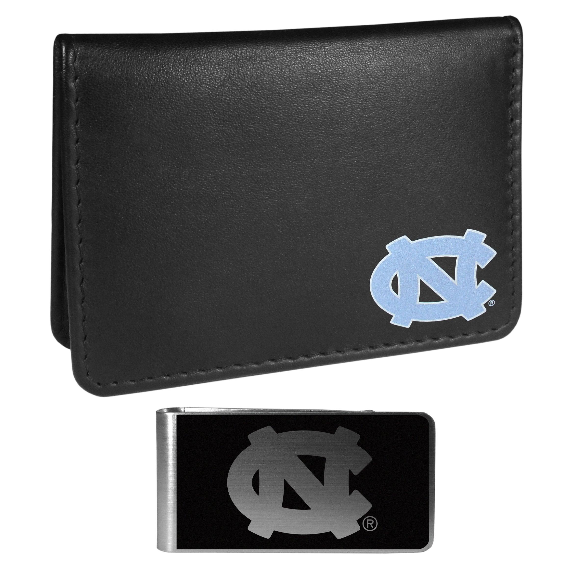 N. Carolina Tar Heels Weekend Bi-fold Wallet & Black Money Clip - Flyclothing LLC