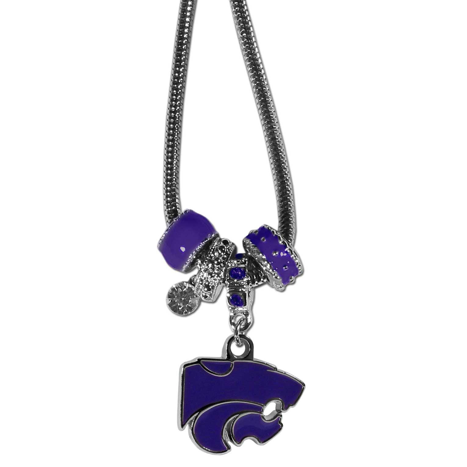 Kansas St. Wildcats Euro Bead Necklace - Flyclothing LLC