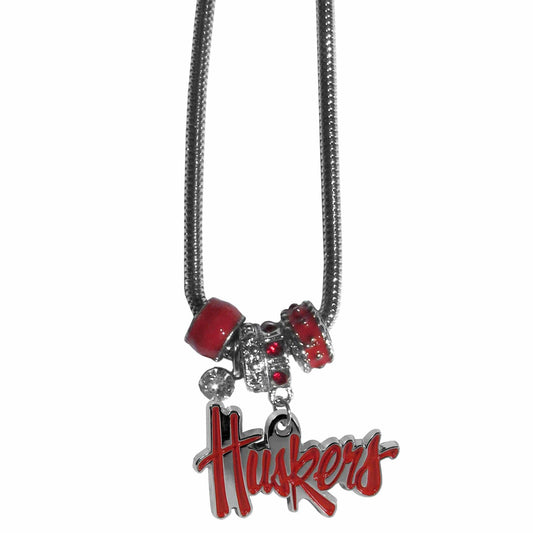 Nebraska Cornhuskers Euro Bead Necklace - Siskiyou Buckle