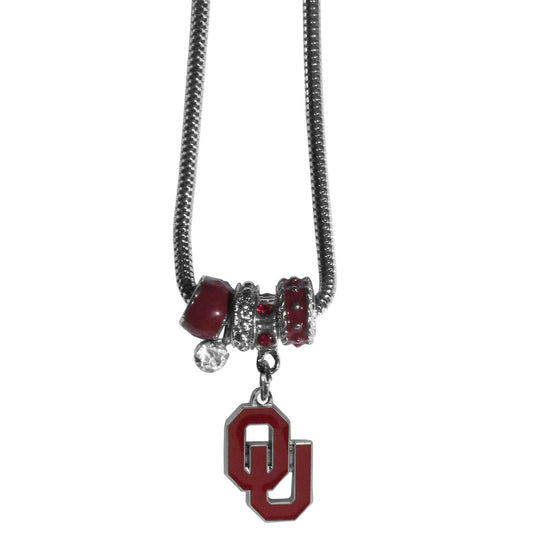 Oklahoma Sooners Euro Bead Necklace - Flyclothing LLC