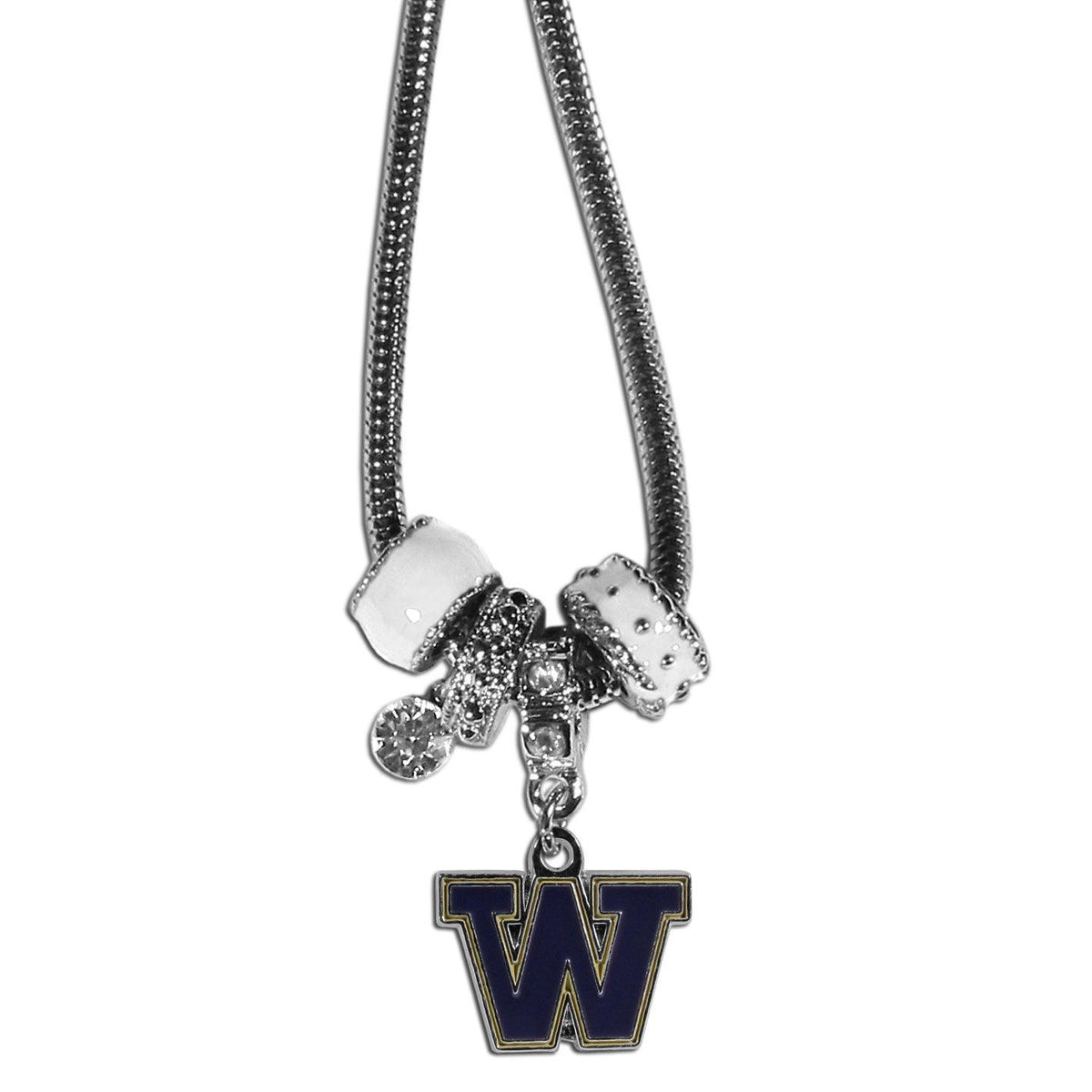 Washington Huskies Euro Bead Necklace - Flyclothing LLC