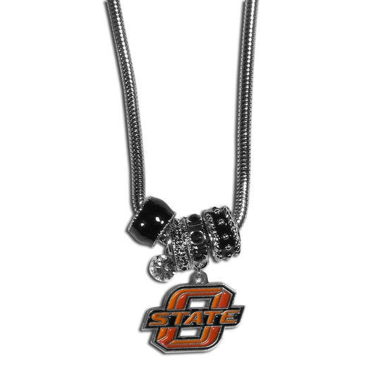 Oklahoma State Cowboys Euro Bead Necklace - Siskiyou Buckle