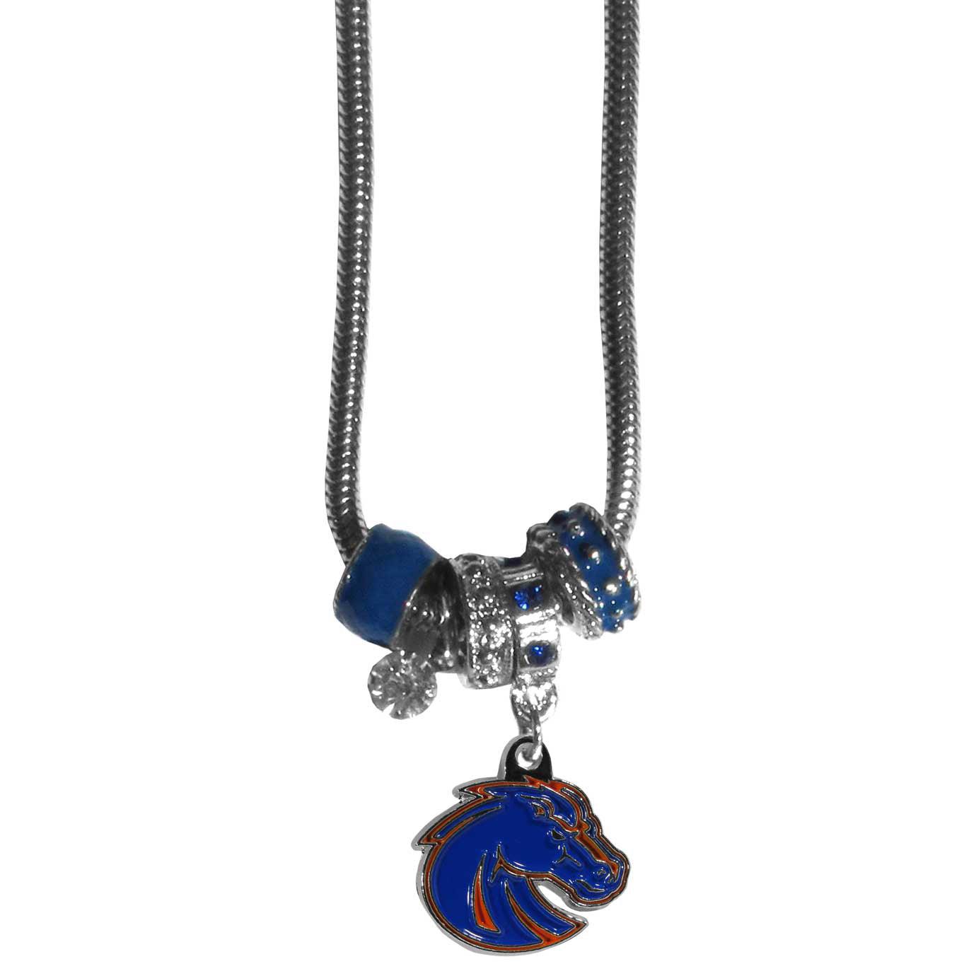 Boise St. Broncos Euro Bead Necklace - Siskiyou Buckle