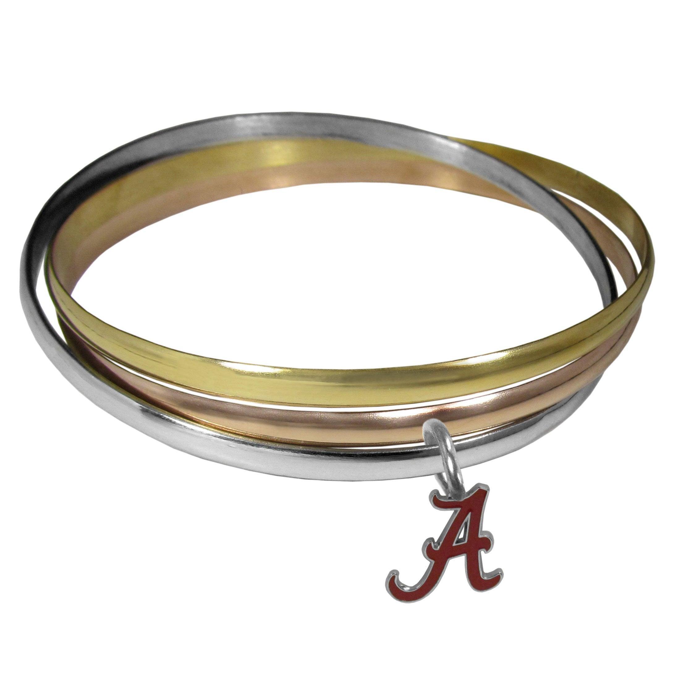 Alabama Crimson Tide Tri-color Bangle Bracelet - Flyclothing LLC