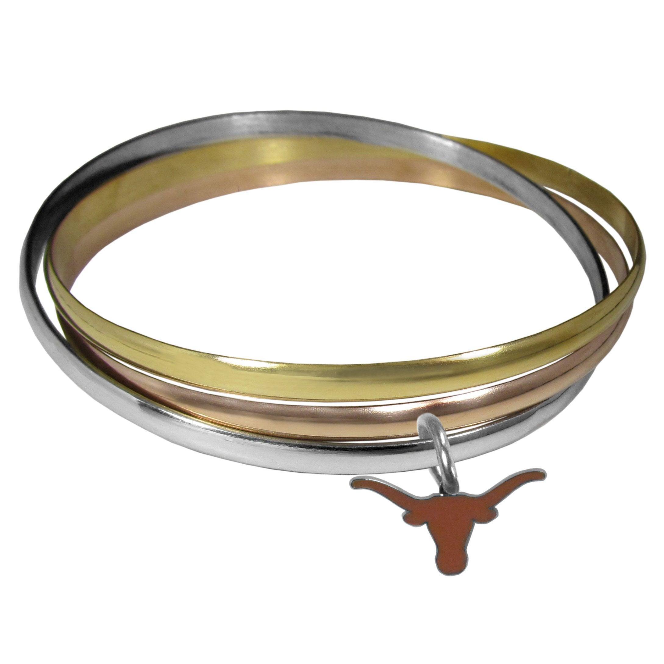 Texas Longhorns Tri-color Bangle Bracelet - Flyclothing LLC