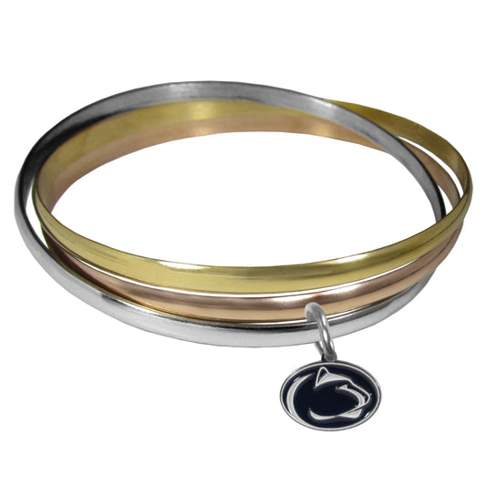 Penn St. Nittany Lions Tri-color Bangle Bracelet - Flyclothing LLC