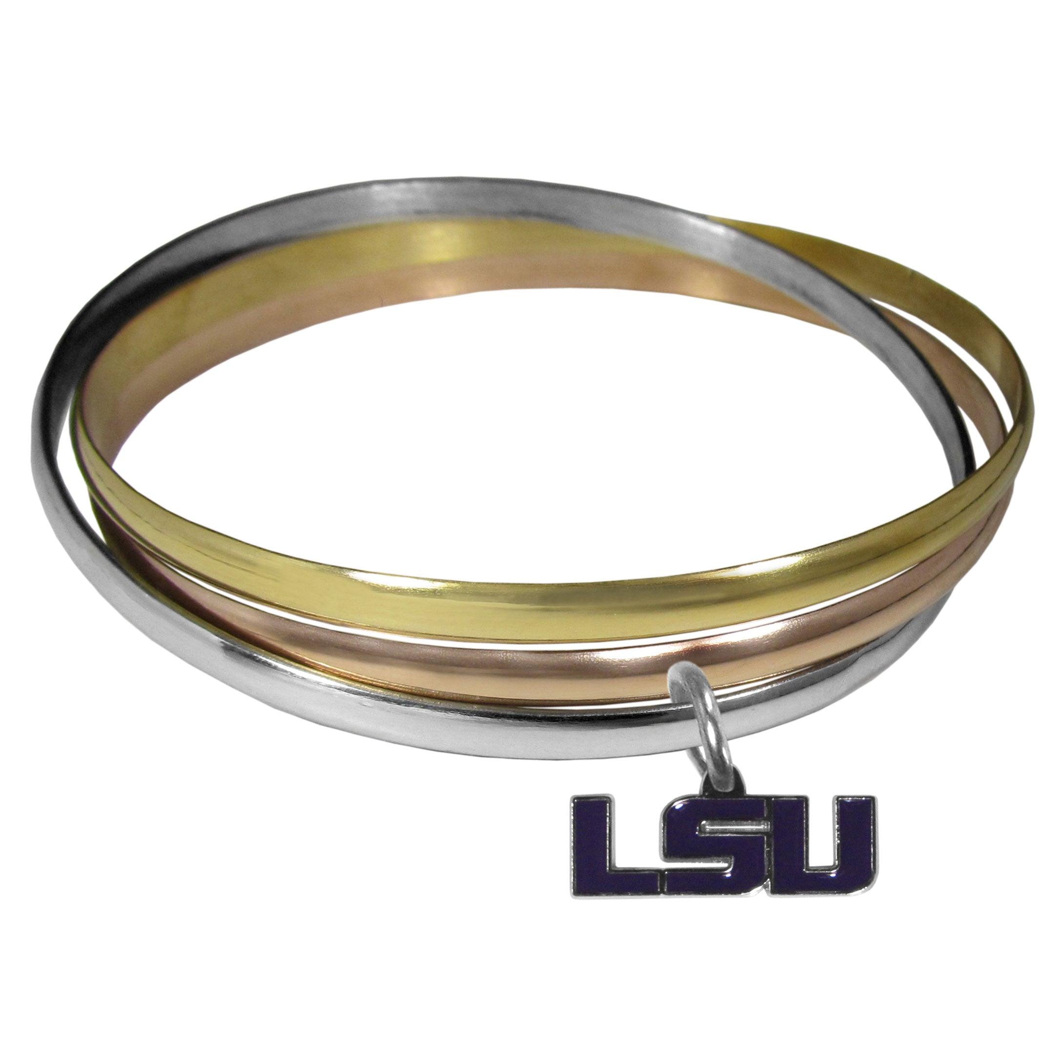 LSU Tigers Tri-color Bangle Bracelet - Flyclothing LLC