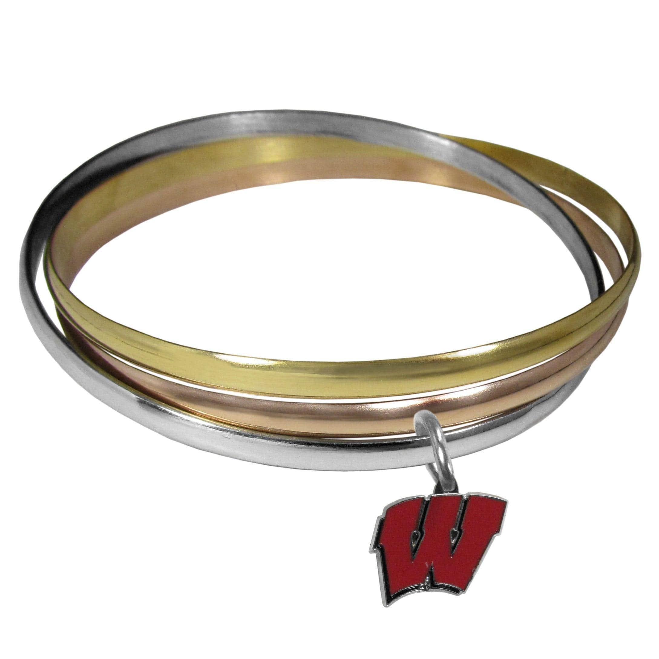 Wisconsin Badgers Tri-color Bangle Bracelet - Flyclothing LLC