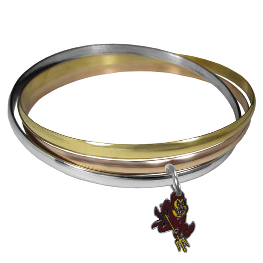 Arizona St. Sun Devils Tri-color Bangle Bracelet - Flyclothing LLC