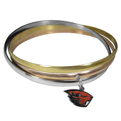 Oregon St. Beavers Tri-color Bangle Bracelet - Flyclothing LLC