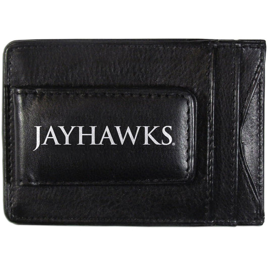 Kansas Jayhawks Logo Leather Cash and Cardholder - Flyclothing LLC