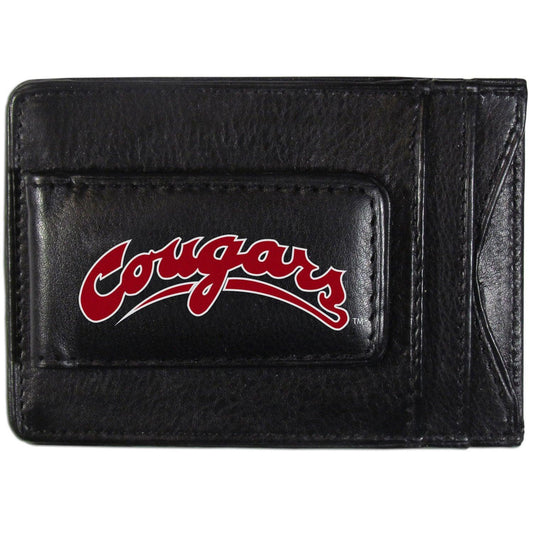 Washington St. Cougars Logo Leather Cash and Cardholder - Flyclothing LLC