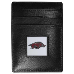 Arkansas Razorbacks Leather Money Clip/Cardholder - Flyclothing LLC