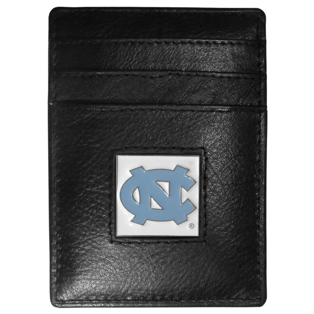 N. Carolina Tar Heels Leather Money Clip/Cardholder Packaged in Gift Box - Flyclothing LLC