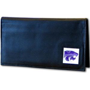 Kansas St. Wildcats Deluxe Leather Checkbook Cover - Flyclothing LLC