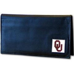 Oklahoma Sooners Deluxe Leather Checkbook Cover - Flyclothing LLC