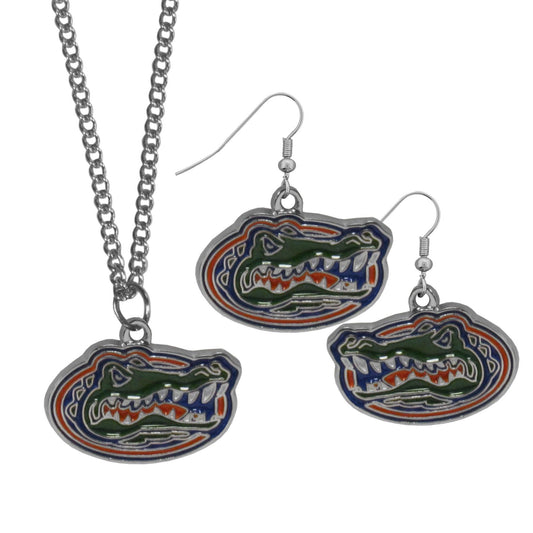 Florida Gators Dangle Earrings and Chain Necklace Set - Flyclothing LLC