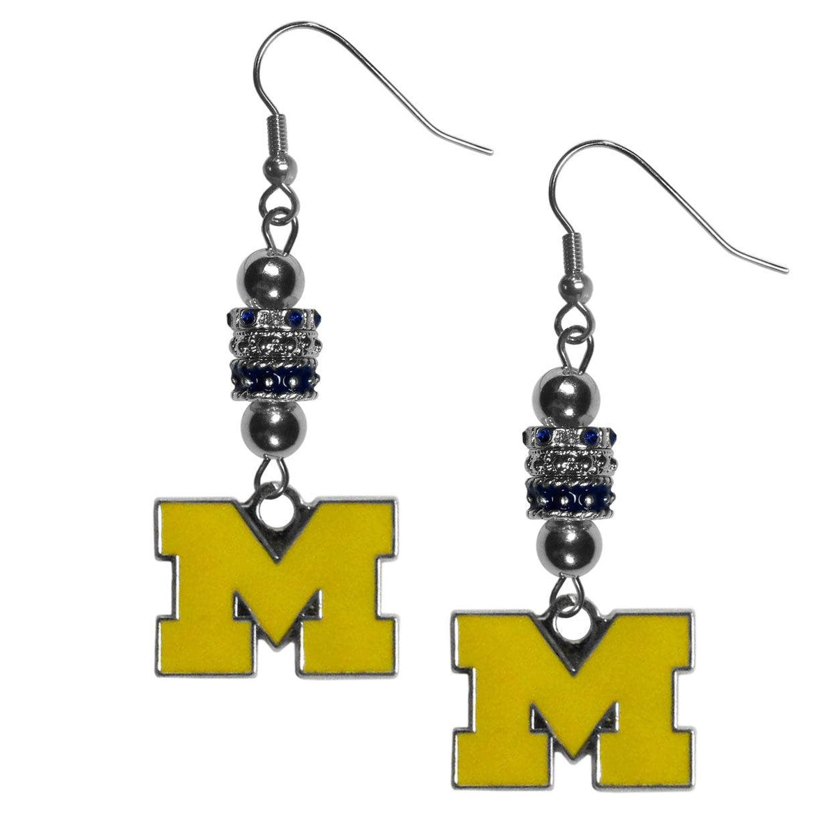 Michigan Wolverines Euro Bead Earrings - Flyclothing LLC