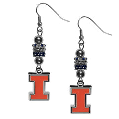 Illinois Fighting Illini Euro Bead Earrings - Flyclothing LLC