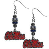 Mississippi Rebels Euro Bead Earrings - Flyclothing LLC