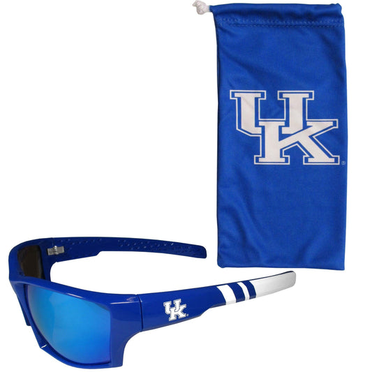 Kentucky Wildcats Edge Wrap Sunglass and Bag Set - Siskiyou Buckle