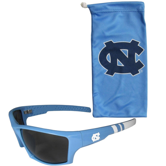 N. Carolina Tar Heels Edge Wrap Sunglass and Bag Set - Flyclothing LLC