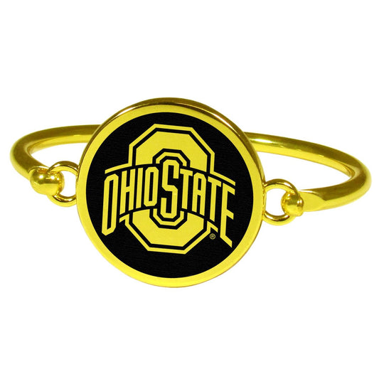 Ohio St. Buckeyes Gold Tone Bangle Bracelet - Flyclothing LLC