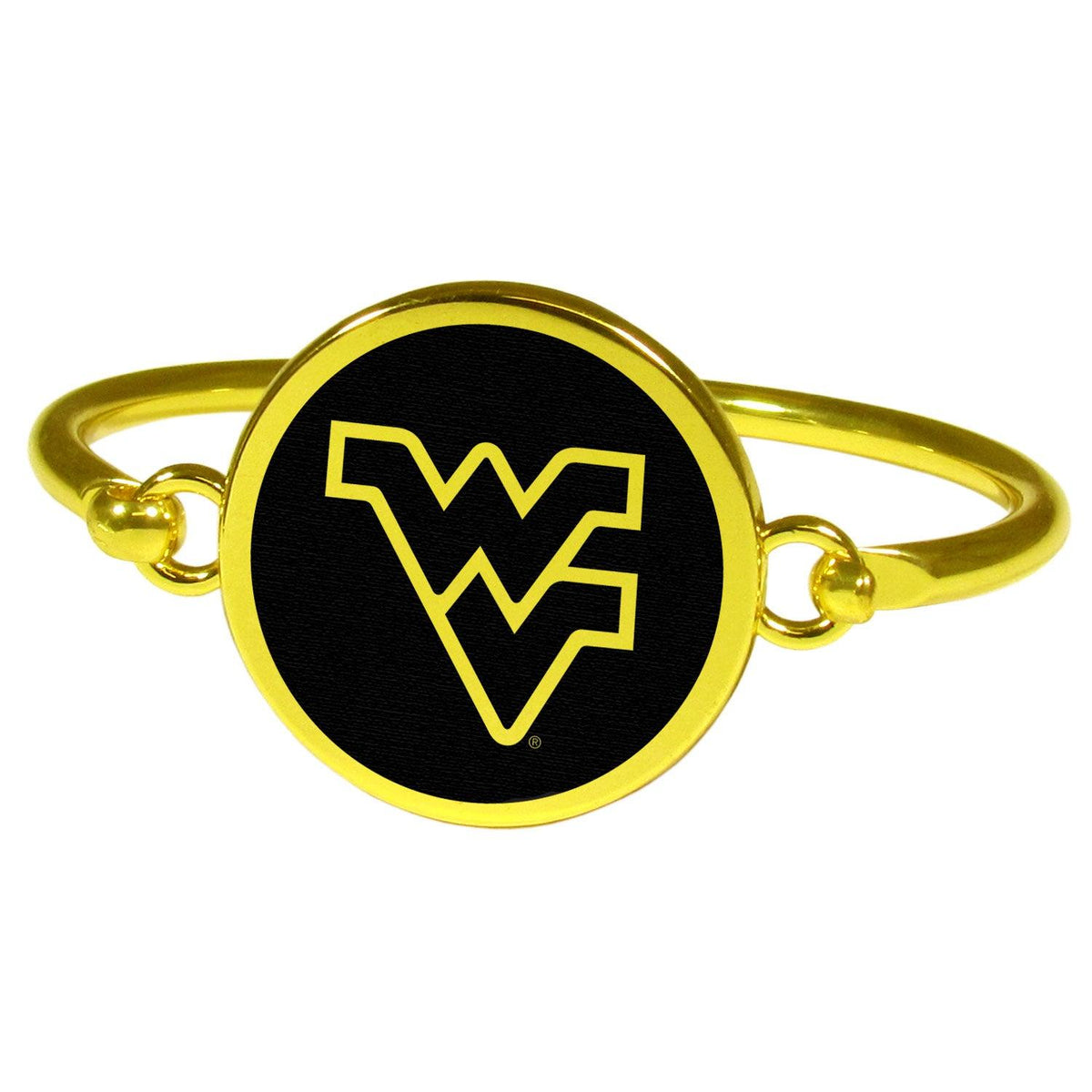W. Virginia Mountaineers Gold Tone Bangle Bracelet - Flyclothing LLC