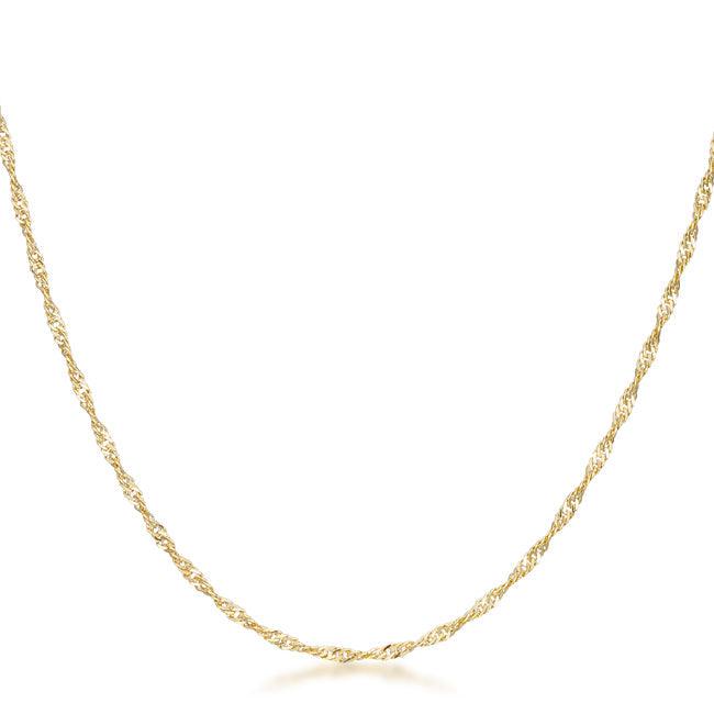 16 Inch Gold Twisted Fashion Chain - Flyclothing LLC