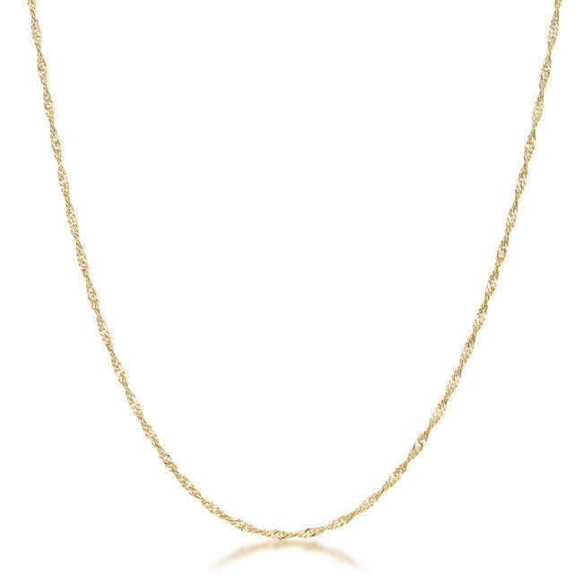 16 Inch Gold Twisted Fashion Chain - Flyclothing LLC